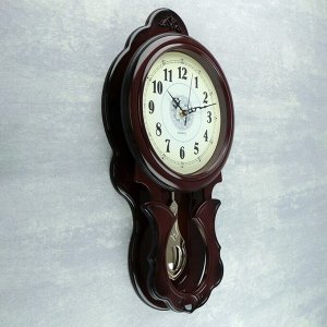 Часы настенные серия: Маятник,  "Сива", 60 х 30 см