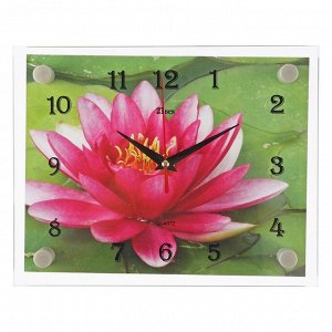Часы настенные, серия: Цветы, "Розовый лотос", 20х26  см, в ассортименте