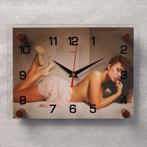 Часы настенные, серия: Люди, "Девушка", в ассортименте 20х26 см