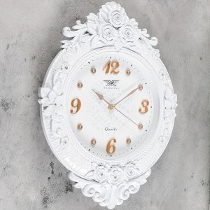 Часы настенные, серия: Интерьер, "Талька", 35х45 см, белые
