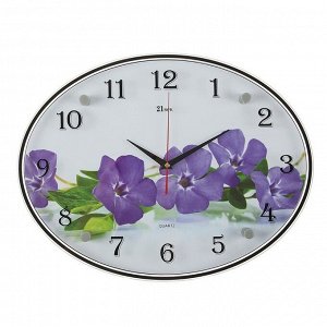 Часы настенные, серия: Цветы, "Фиалки", 35х46 см в ассортименте