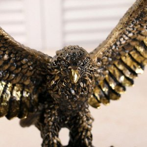 Часы настольные "Каминные. Орел расправил крылья", 35 см, золото