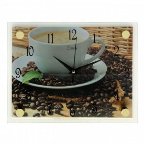 Часы настенные, серия: Кухня, "Чашка кофе", 20х26  см, микс