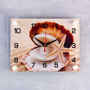 Часы настенные, серия: Море, "Ракушка", 20х26  см, в ассортименте