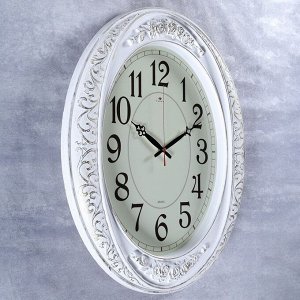 Часы настенные, серия: Классика, "Самвана", вертикальные,  белые, 63.5х53.5 см