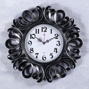 Часы настенные, серия: Классика, "Вермонт", черное серебро, 45.5 см