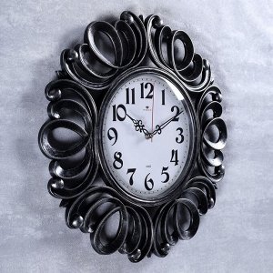 Часы настенные, серия: Классика, "Вермонт", черное серебро, 45.5 см