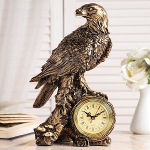Часы настольные каминные "Орел", цвет золото, h=31 см