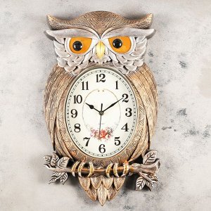Часы настенные, серия: Животные, "Символ мудрости", дискретный ход, 32 х 51 см