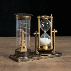 Часы песочные "Достопримечательности Франции", с подсветкой, 15.5х6.5х16 см, микс