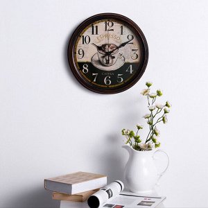 Часы настенные, серия: Кухня, "Espresso Caffea", d-35 см