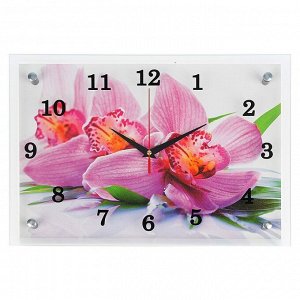 Часы настенные, серия: Цветы, "Орхидея", 25х35  см, в ассортименте