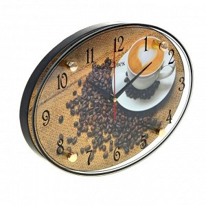 Часы настенные, серия: Кухня, "Чашка кофе", 24х34  см, в ассортименте