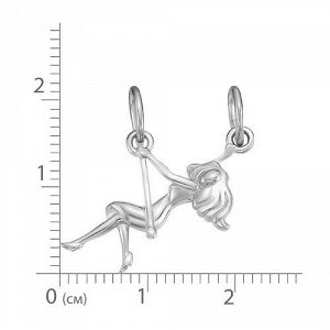 Серебряная подвеска "Девушка на качелях" 800