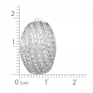 Artefakt Серебряные серьги  с бесцветными фианитами 1036