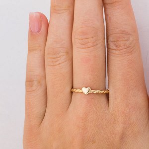 Artefakt Позолоченное кольцо с сердечком  -  1025 - п