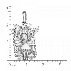 Серебряная подвеска "Ежик на качелях" - 935