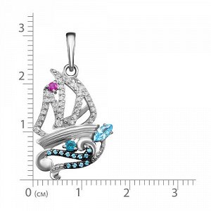 Серебряная подвеска "Парусник" -  894
