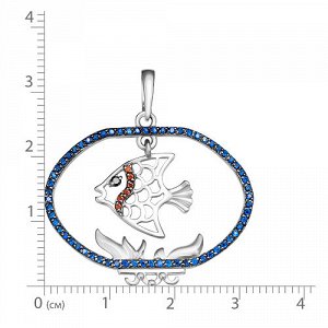 Серебряная подвеска "Рыбка" - 908