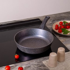 Agness Глубокая сковорода с антипригарным мраморным покрытием GRANITE, 24 см, 6,1 см, 1 шт.