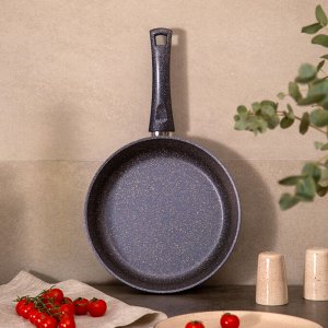 Agness Глубокая сковорода с антипригарным мраморным покрытием GRANITE, 24 см, 6,1 см, 1 шт.