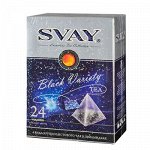 Чай SVAY &#039;Black Variety&#039; набор 4 вида 24 пирамидки 1 уп.х 9 шт. *