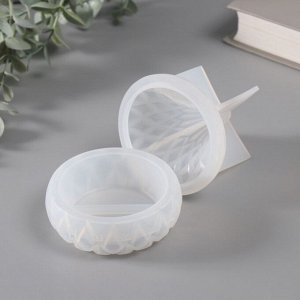 Молд силикон "Шкатулка капля" с крышкой 8,5х8,5х9,4 см