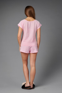 Пижама женская ЖП 014/1 (розовый с горохом)
