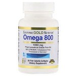 California Gold Nutrition, Омега 800, Рыбий жир фармацевтического класса, 80% EPA / DHA,30 рыбных желатиновых мягких гелей
