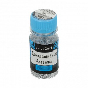 "Love2art" Декоративные блестки DPF 1.5 x 0.2 мм 4 уп. х 15 г № 01 серебряный