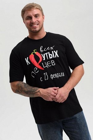 Мужская футболка 8539 / черный+перец