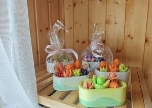 Ароматическая свеча с суккулентами