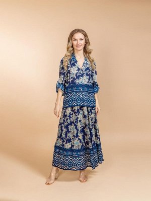 Костюм юбка и блузка (вискоза)  №25-301-1