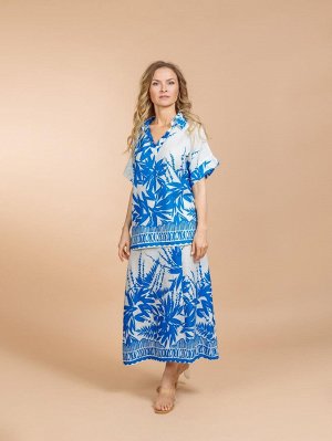 Костюм юбка и блузка (вискоза,лен) №25-209-2