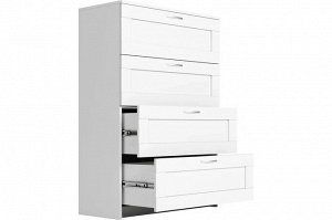 СИРИУС Комод с 4 ящиками, белый. 123х78х41см
