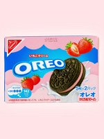 Печенье-сэндвич OREO Премиум с клубничным кремом 122 гр  Японские сладости