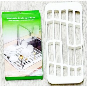 Альфа812 Сушилка для посуды Scalable Drainage Rack на мойку из пластика