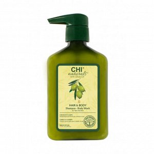 Шампунь CHI OLIVE NATURALS для волос и тела, 340 мл