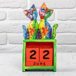 Деревянный календарь &quot;Кошечки&quot;11х6х22 см