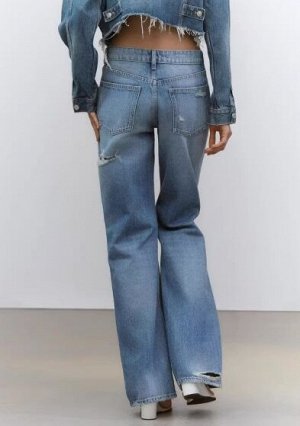 ДЖИНСЫ TRF RIPPED MID-WAIST арт. 4365026, синий