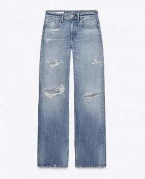 ДЖИНСЫ TRF RIPPED MID-WAIST арт. 4365026, синий