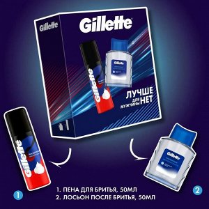 ПН GILLETTE SERIES Лосьон после бритья Освежающий 50мл+GILLETTE Пена для бритья Классическая 50мл