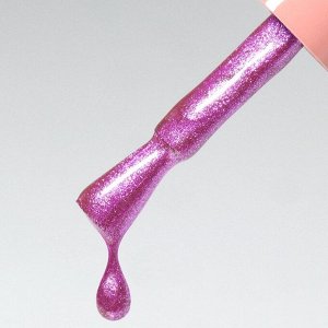 Гель лак для ногтей, кошачий глаз, неоновый, трехфазный, 10 мл, LED/UV, сиреневый (47)