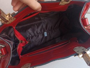 Сумка женская красная из натуральной кожи