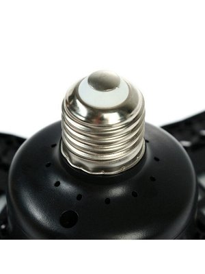 Фитолампа для растений, светодиодная, Е27, 30 Вт, 144 LED, 220 В, складная, биколорная