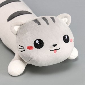 Мягкая игрушка «Кот-батон», 60 см, цвет серый