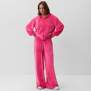 Костюм женский (толстовка, брюки) KAFTAN Plushy, фуксия