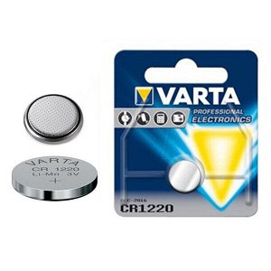Батарейка литиевая Varta, CR1220 (Ø12.0x2.0мм), 3В, 1 шт, арт. 6220.101.401