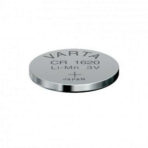 Батарейка литиевая Varta, CR1620 (Ø16.0x2.0мм), 3В, 1 шт, арт. 6620101401