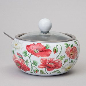 Сахарница "Белые Маки", 450 мл, 1 шт.